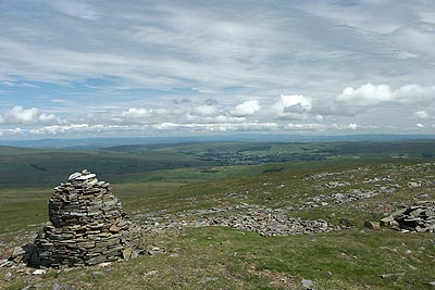 One of many cairns on Cross Fell