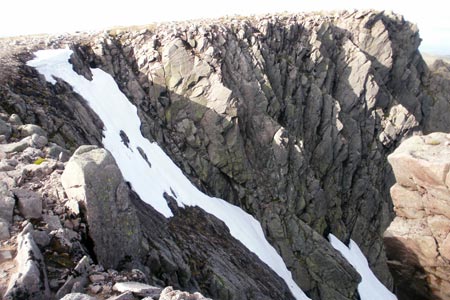 Summit cliffs of Braeriach above Coire Bhrochain