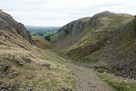 Holwick Scar seen on the approach from Cronkley