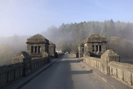 The dam wall of Lake Vyrnwy