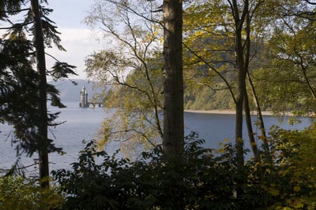 Lake Vyrnwy from the lakeshore road
