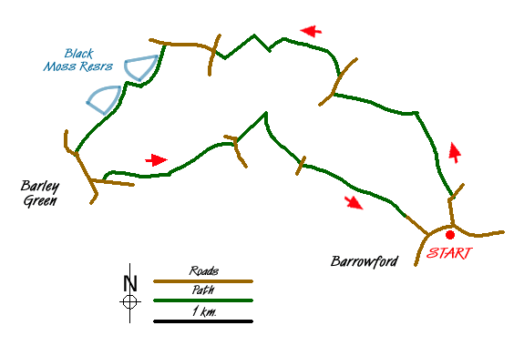 Route Map - Barley Circular Walk