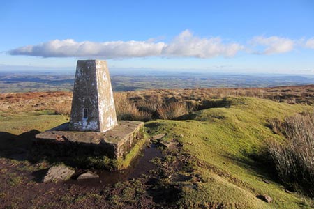 Trig Point at 610 metres above Llanthony