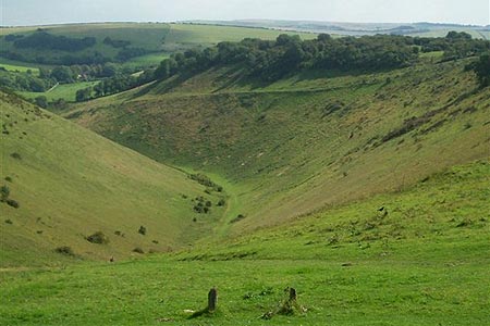 View south from top of the escarpment near Devil's Dyke