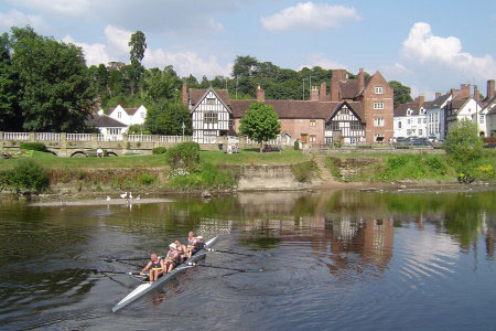 Rowing on the Severn at Bewdley