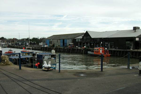 General view of  the small harbour at Whitstable