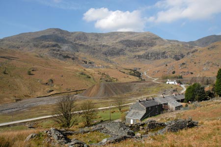 Old man of Coniston towers over Coppermines Valley