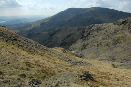 View into Red Dell on climb to Wetherlam