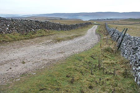 The Bycliffe Road above Conistone Dib