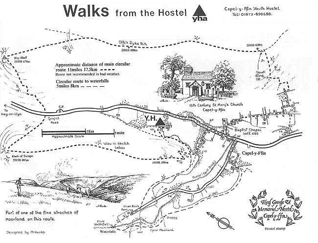 Ystradfellte Waterfalls Walk map