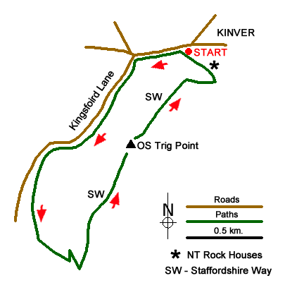 Route Map - Kinver Edge & Holy Austin Rock Walk
