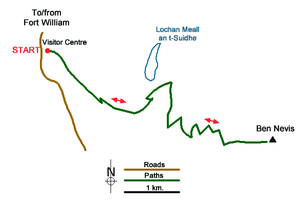 Route Map - Ben Nevis Walk
