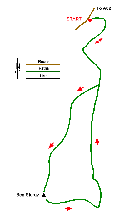 Route Map - Ben Starav Walk