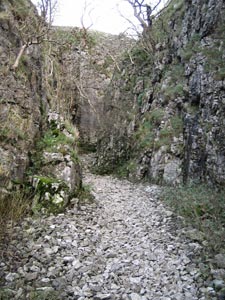 Climbing through the Conistone Dib