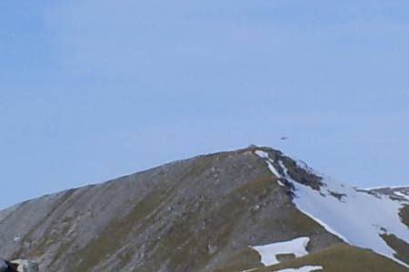 Mamores ridge walk - helicopter over 
