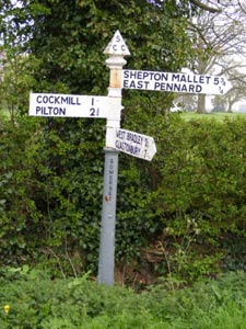 Cast iron Somerset County Council sign, Cockmill Lane