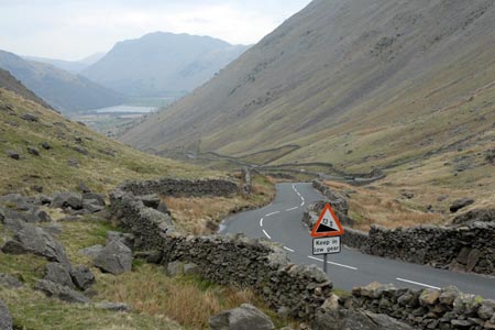 The road through the Kirkstone Pass
