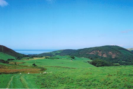 Looking West over Cardigan Bay to a misty Llyn Peninsula