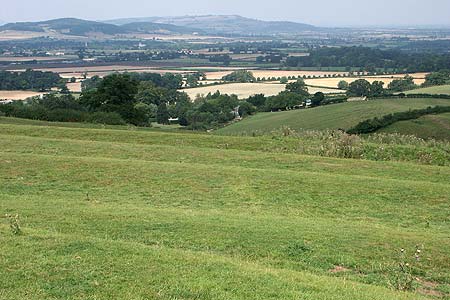 View to Vale of Evesham from above Wood Stanbury