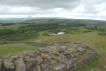 Hadrian's Wall - the view west over Walltown Quarry