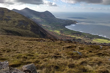Looking westwards from Gyrn Goch towards Yr Eifl, Llŷn Peninsula