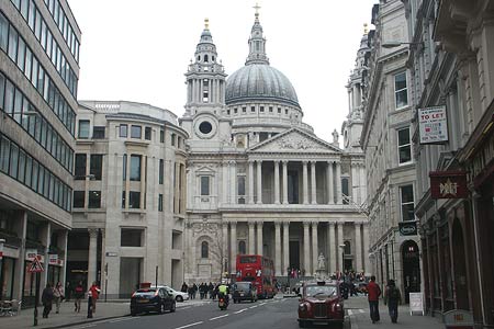 The view up Ludgate Hill to St. Paul's Cathedral
