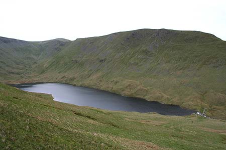 Hayeswater with Gray Crag rising on the far shore