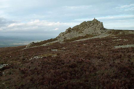 Manstone Rock is the highest point of the Stiperstones