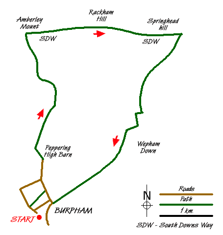 Route Map - Walk 3305