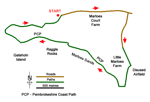 Route Map - Marloes Sands Circular Walk
