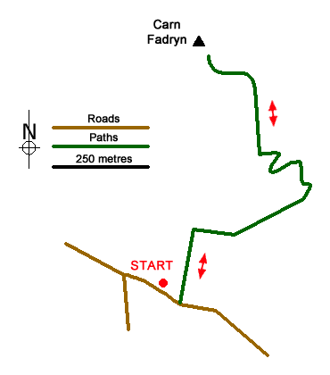 Route Map - Carn Fadryn Hillfort Walk