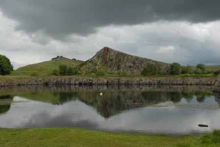 The quarry pool at Cawfields Car Park