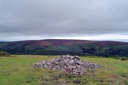 The summit cairn on Higher Hare Knap