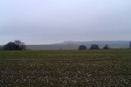 Hannington TV mast in the distance from Watership Down