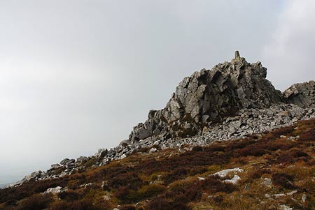 Manstone Rock, the highest point on the Stiperstones Ridge