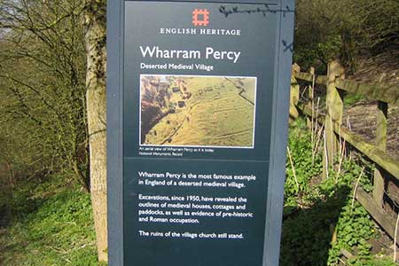 Wharram Percy information board