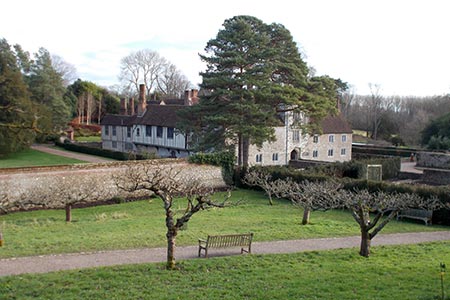 A view of the National Trust gardens at Ightham Mote, Kent