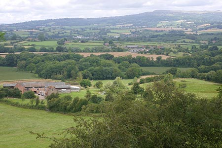 View from Haws Hill which lies south of Tenbury Wells
