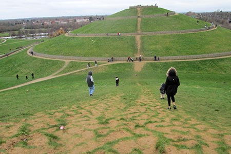 Northala Fields, West London - the view of the second mound from the first mound
