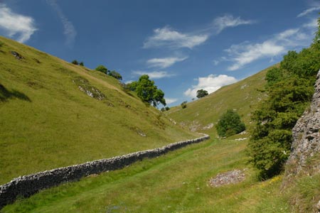 Dry valley of Hall Dale near Stanshope
