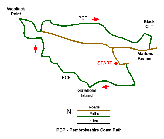 Route Map - Marloes Peninsular Circular Walk