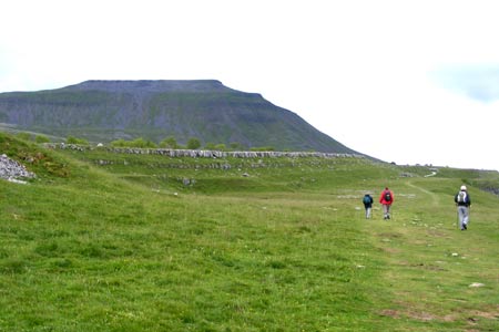 Ingleborough seen on the approach from Chapel-le-Dale
