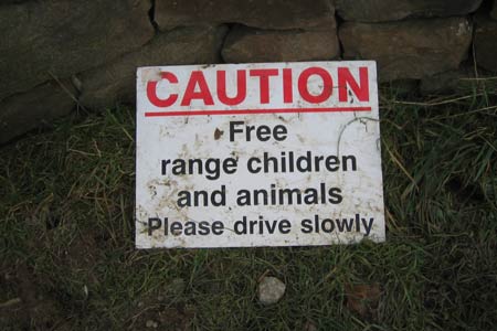 Sign near White Oaks Farm, Nidderdale