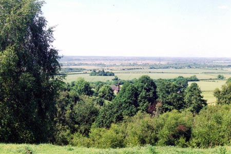 View north over Bedfordshire from Ampthill Park