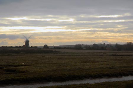 A windmill against a winter sky - Burnham Overy Staithe