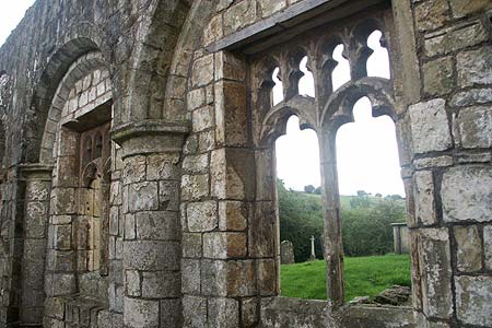 The church at Wharram St Percy lies in ruins