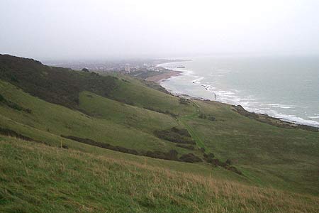 Looking back to Eastbourne from near Beachy Head