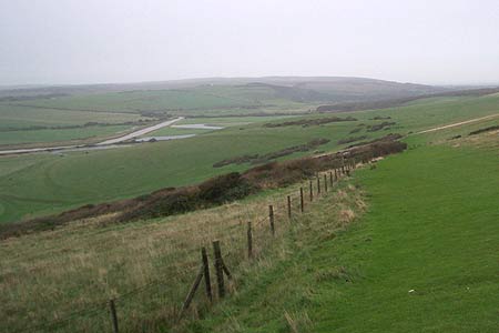 Approaching the Cuckmere Valley