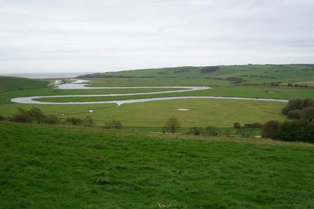 The meandering Cuckmere River and Cuckmere Haven