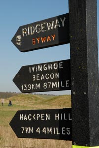 The sign at the start of the Ridgeway